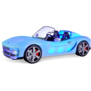Rainbow High Colour Change Car - Convertible Vehicle with 8-in-1 LED Light-Up Lights, Moving Wheels, Working Seatbelts & Steering Wheel - Multicolour Ride - Gift & Collectable for Kids Ages 6+